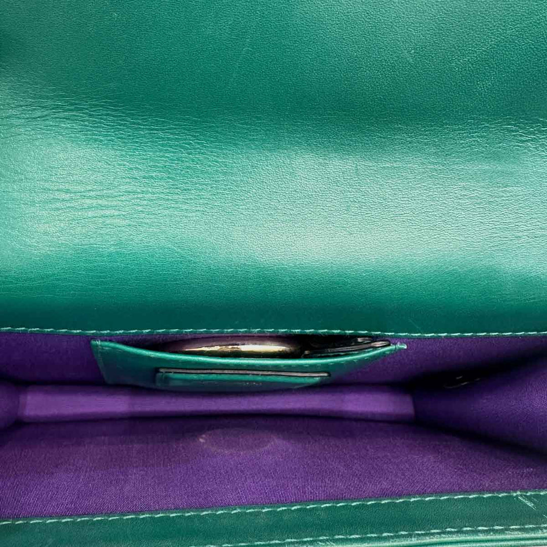 Bvlgari Green Mini Serpenti Chain Bag