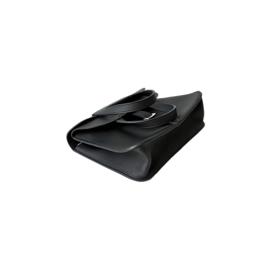 Hermes Black Halzan Mini Bag Swift