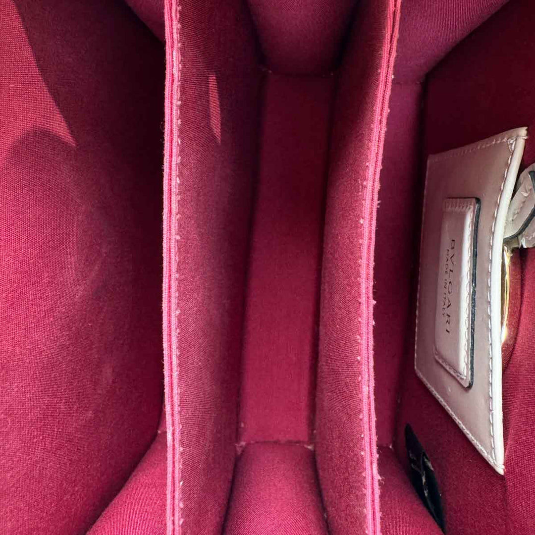 Bvlgari Serpenti Bag Top Handle Mini White