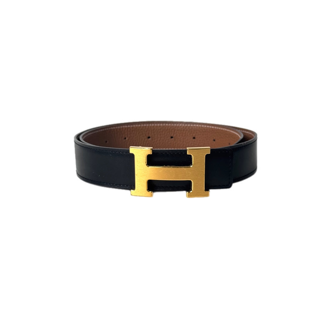 Hermes Classic H Belt Gold Black/Gold 80cm