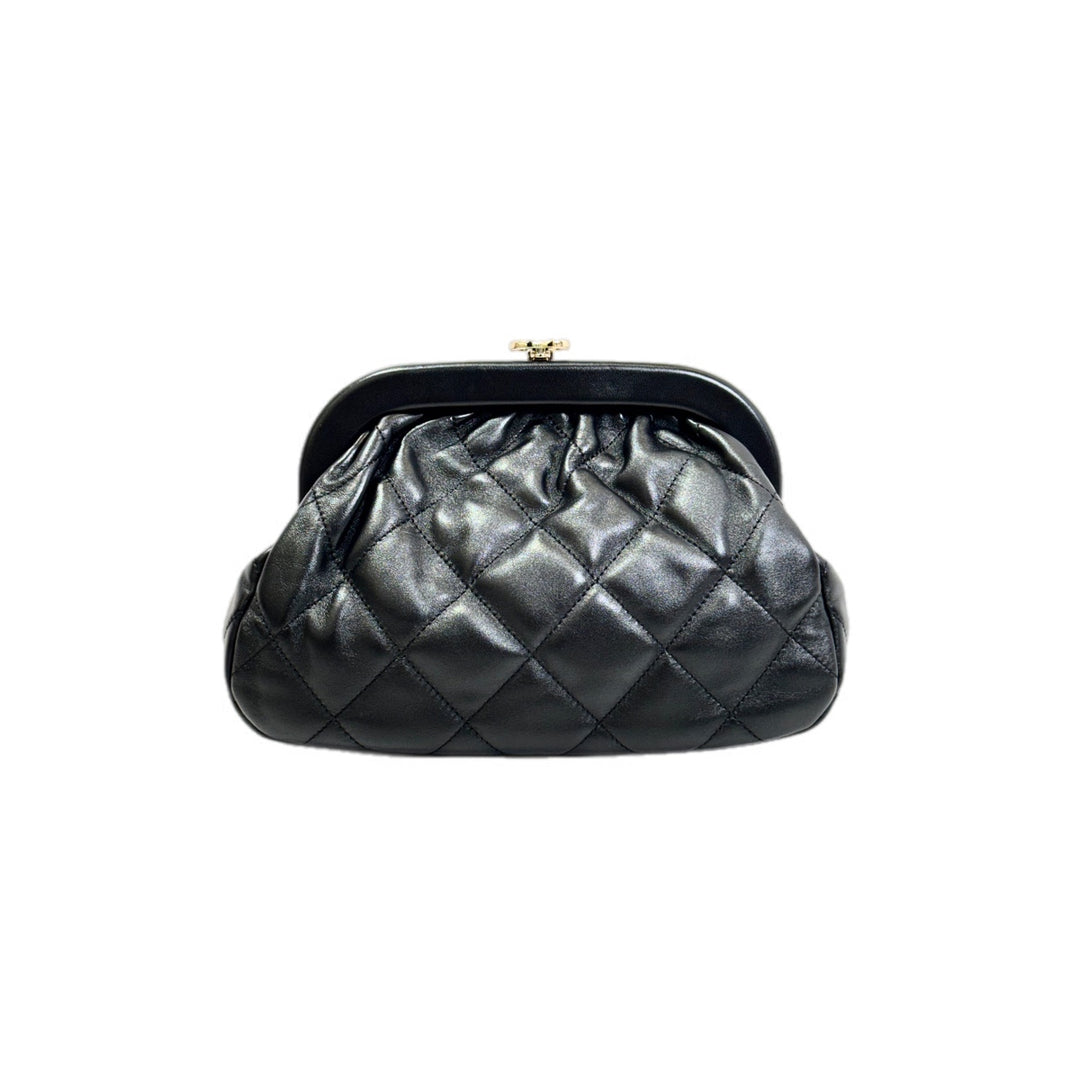 Chanel Black Evening Chain Clutch Bag