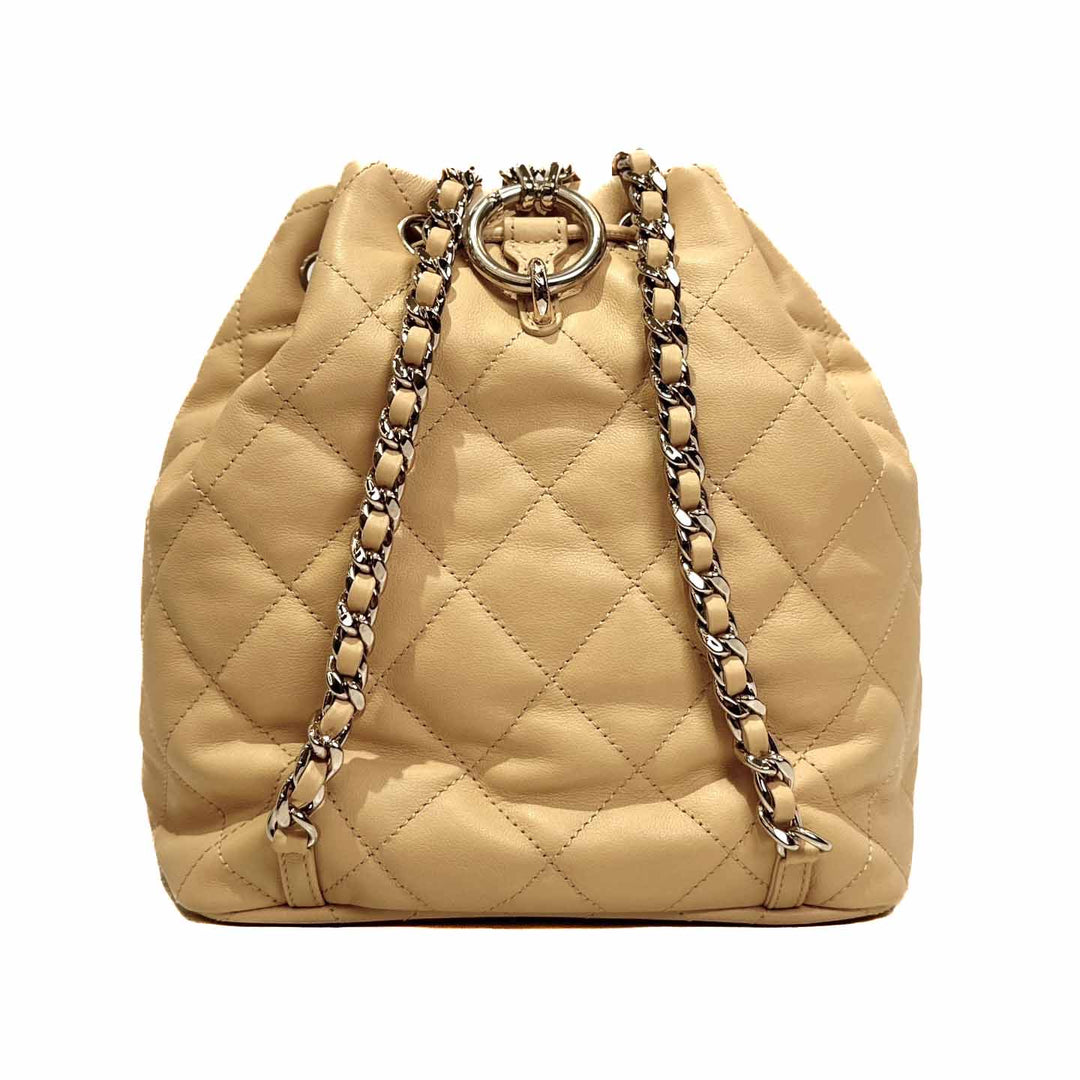 Chanel Yellow 23B Drawstring Backpack