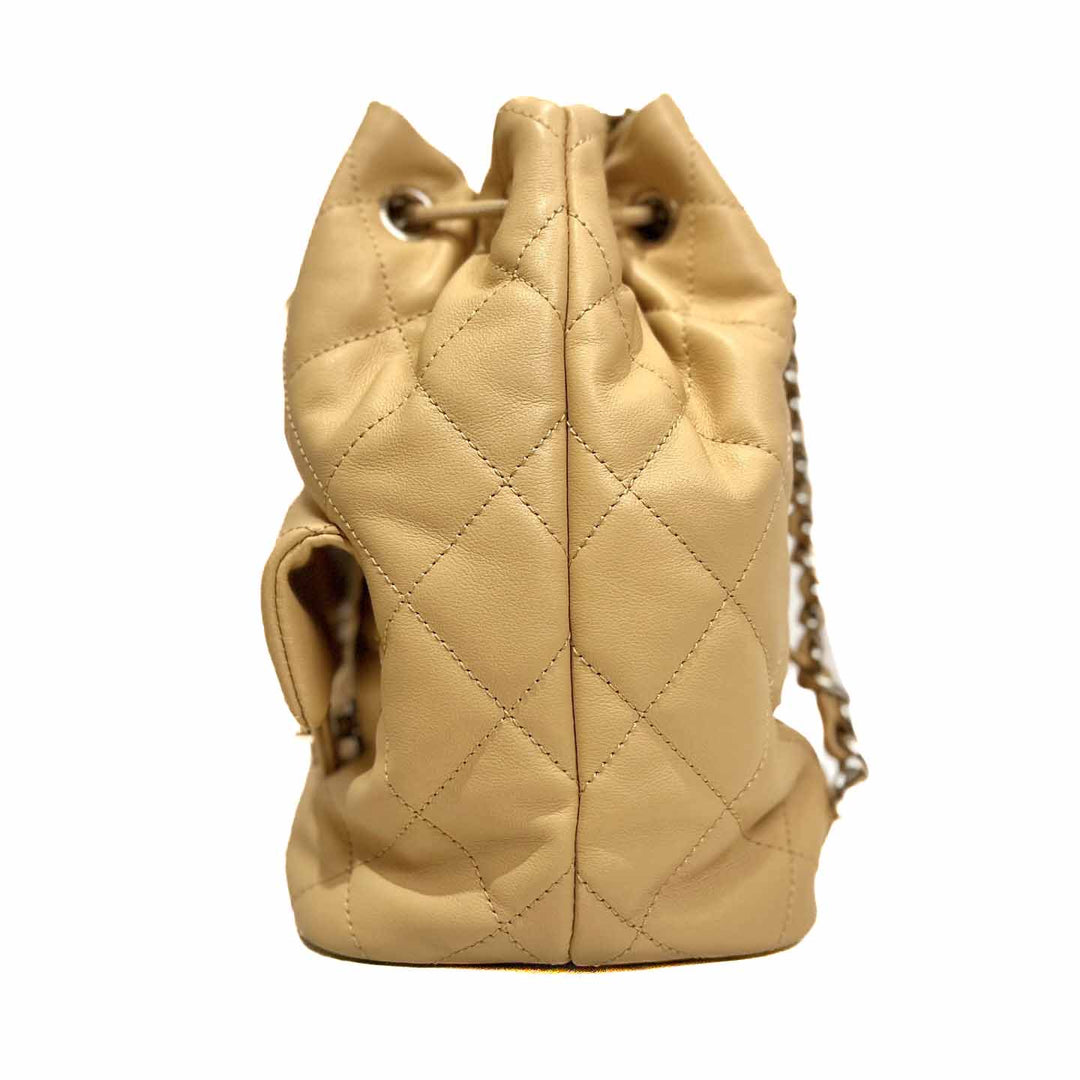 Chanel Yellow 23B Drawstring Backpack