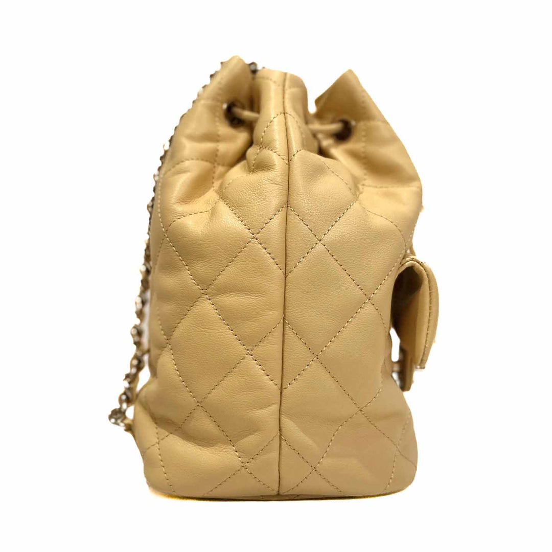 Chanel Yellow 23B Drawstring Backpack