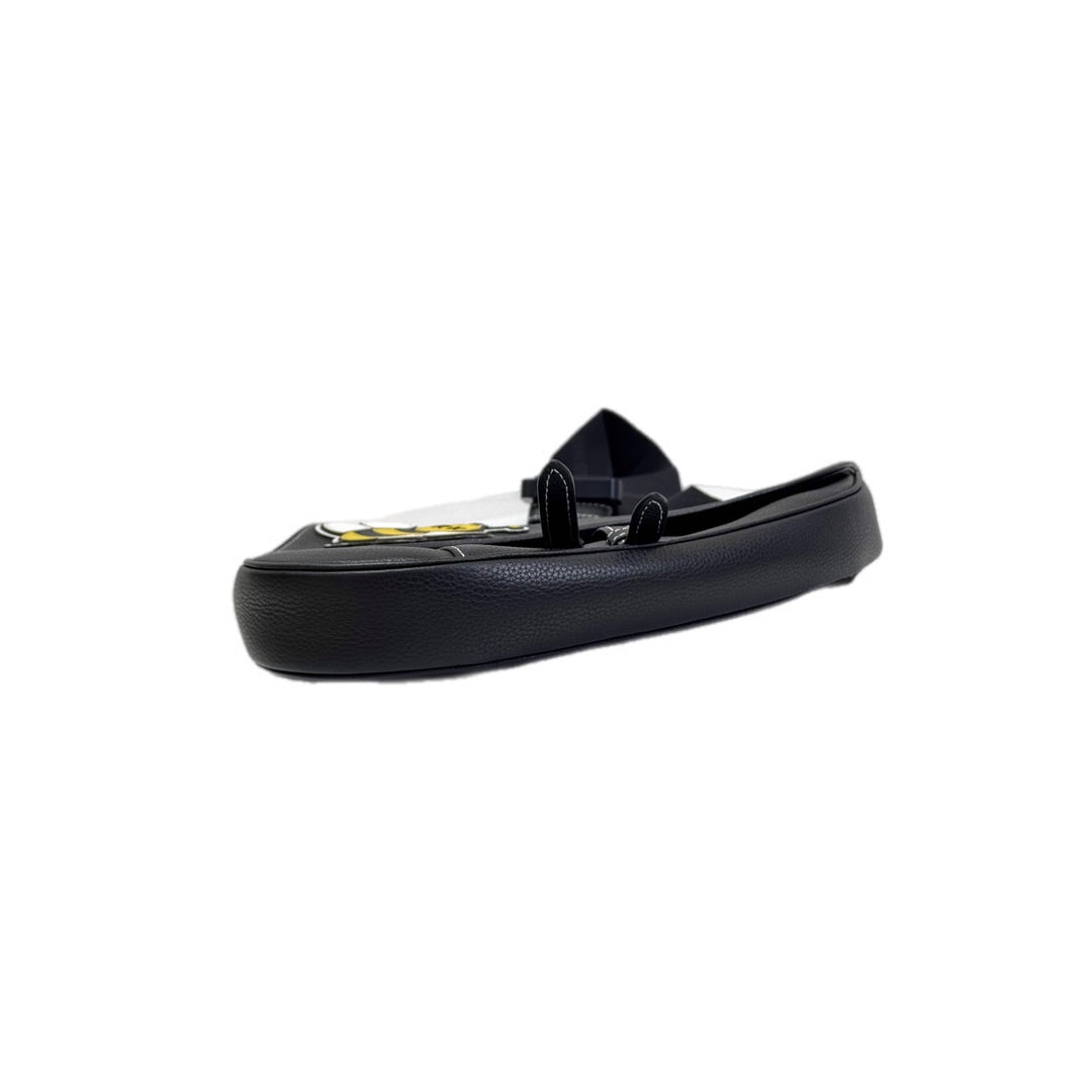 Dior Saddle Men’s Black Calfskin With Bee Design