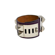 Hermes Collier de Chien Alligator Purple Bangle #S - Jiaxyk