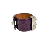 Hermes Collier de Chien Alligator Purple Bangle #S - Jiaxyk