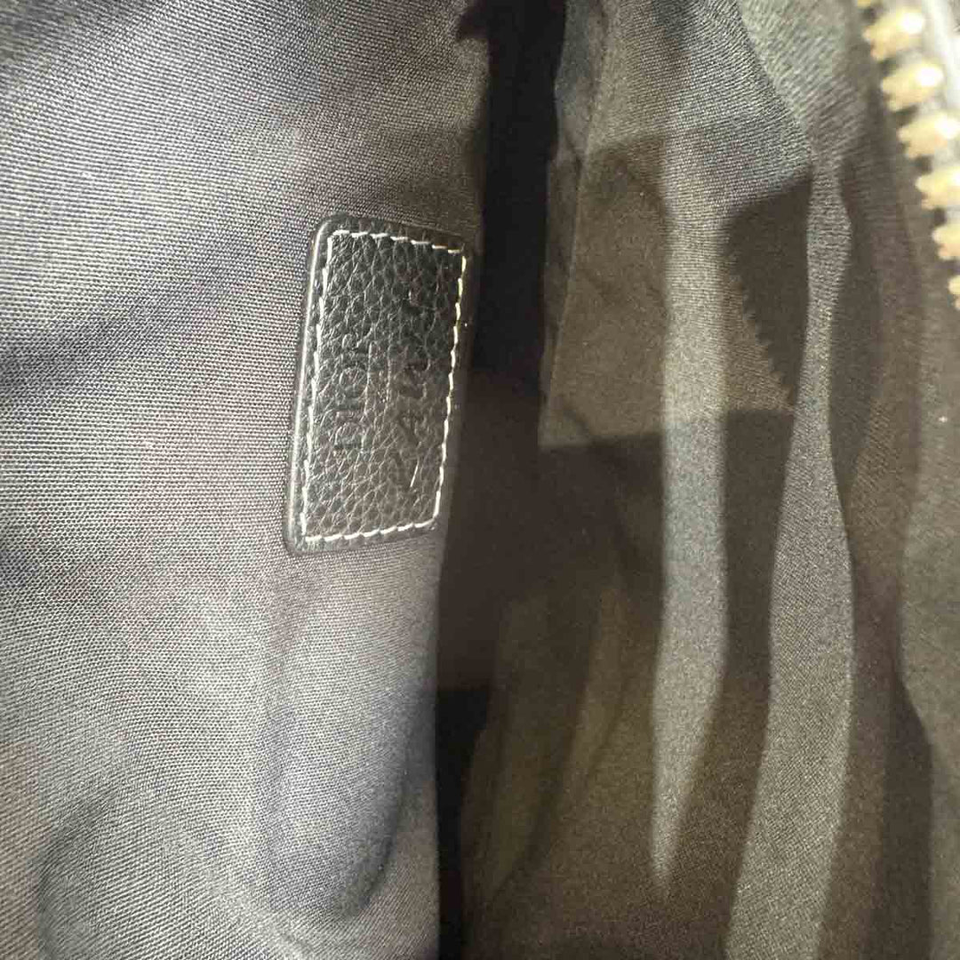 Dior Saddle Men’s Black Calfskin With Bee Design