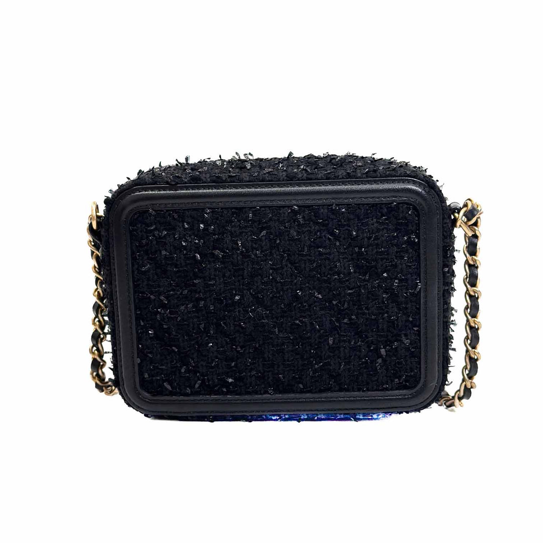 Chanel Quilted Tweed Filigree Camera Bag