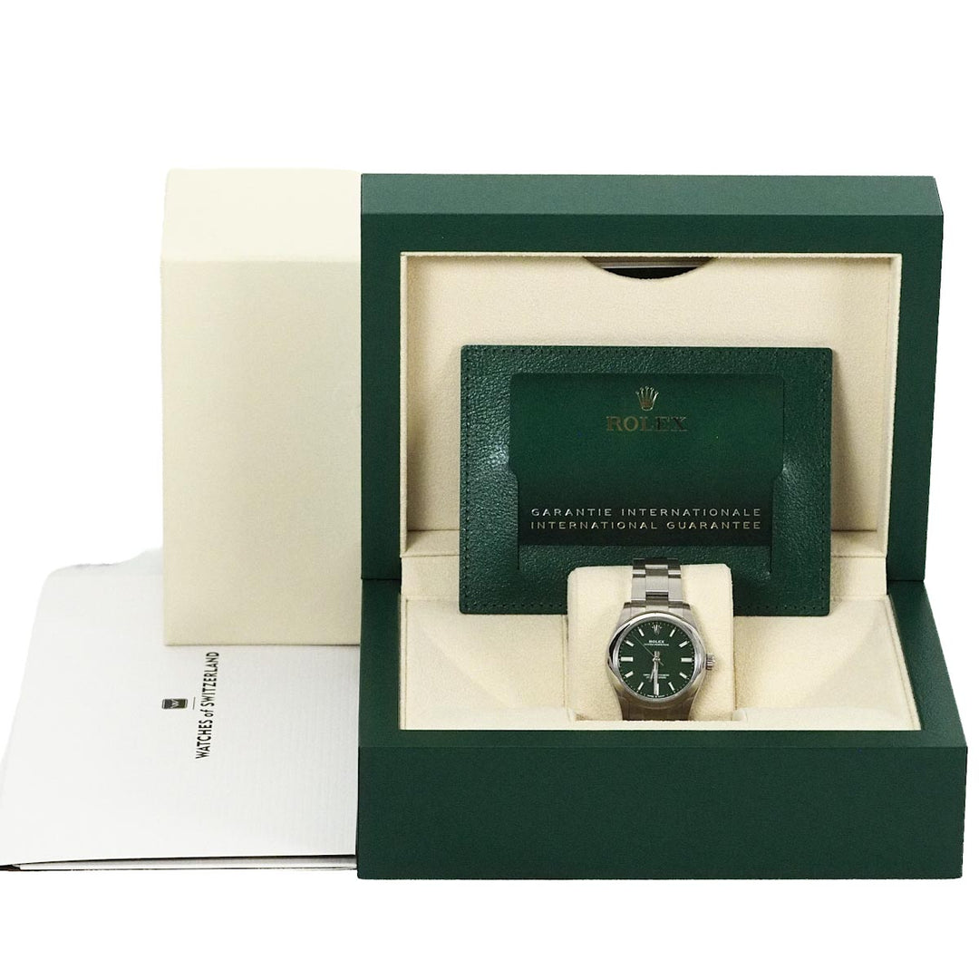 Rolex Oyster Perpetual 31 Green Index Watch