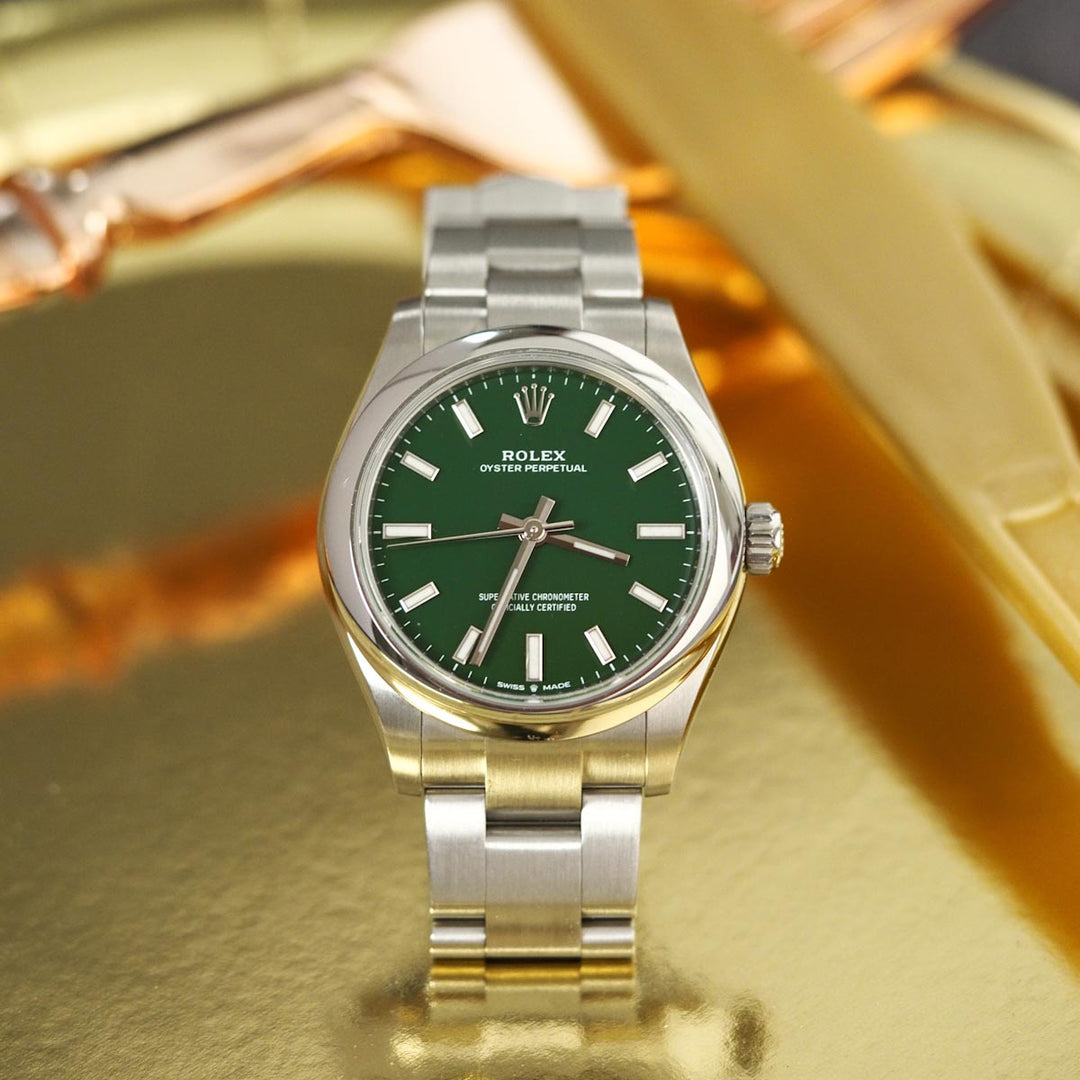 Rolex Oyster Perpetual 31 Green Index Watch