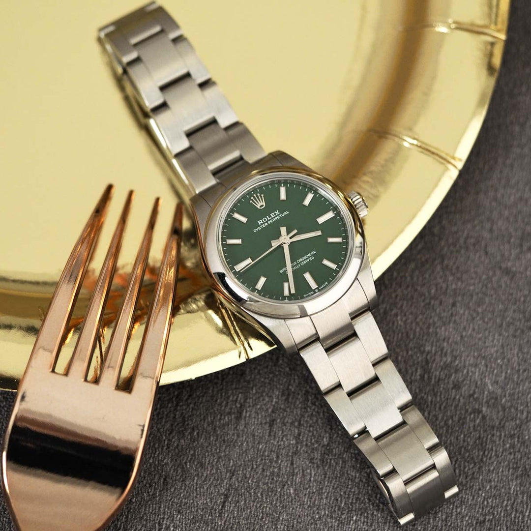 Rolex Oyster Perpetual 31 Green Index Watch