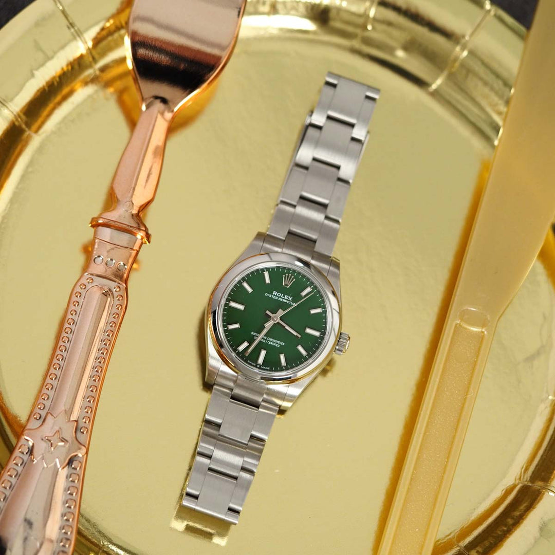 Rolex Oyster Perpetual 31 Green Index Watch