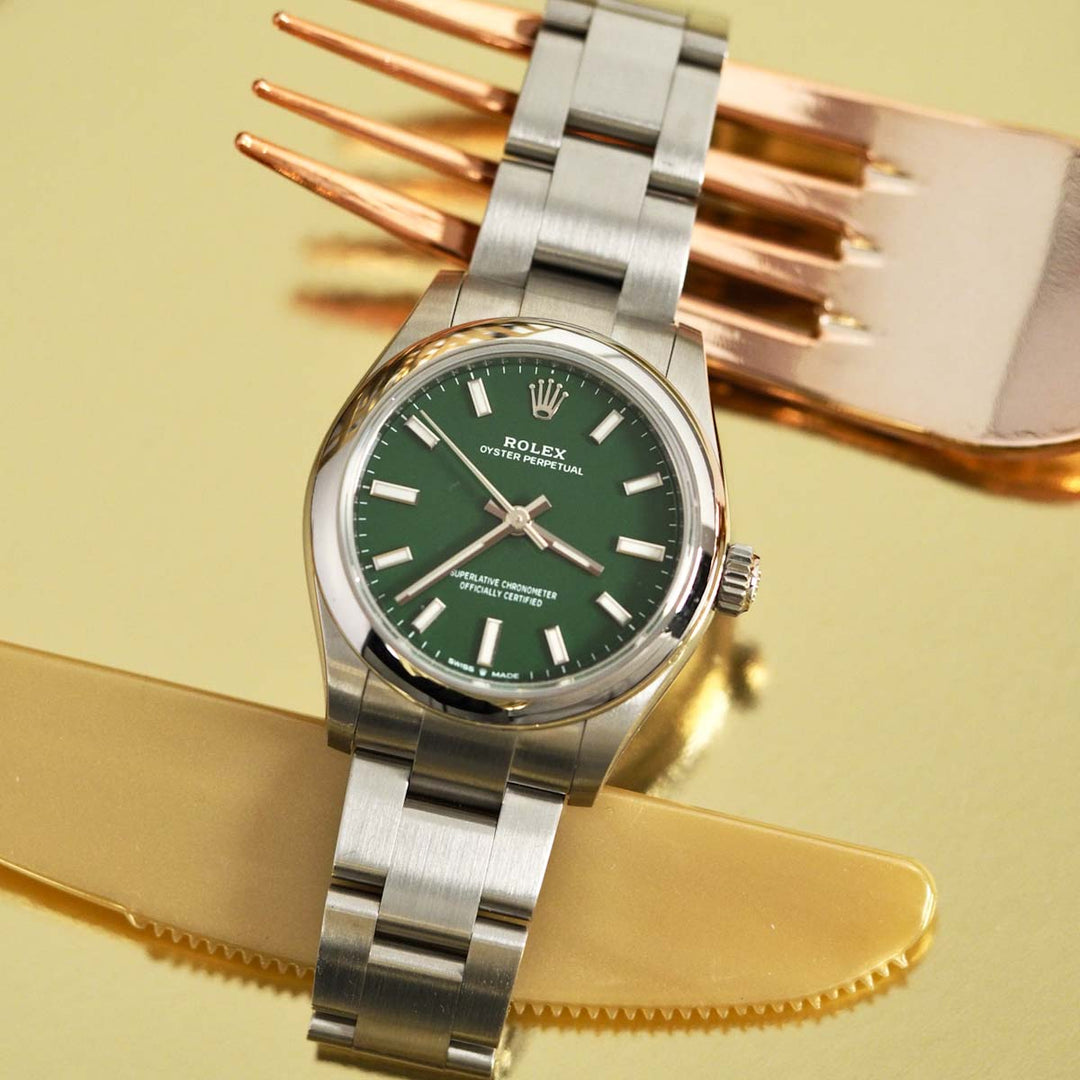 Rolex Oyster Perpetual 31 Green Index Watch