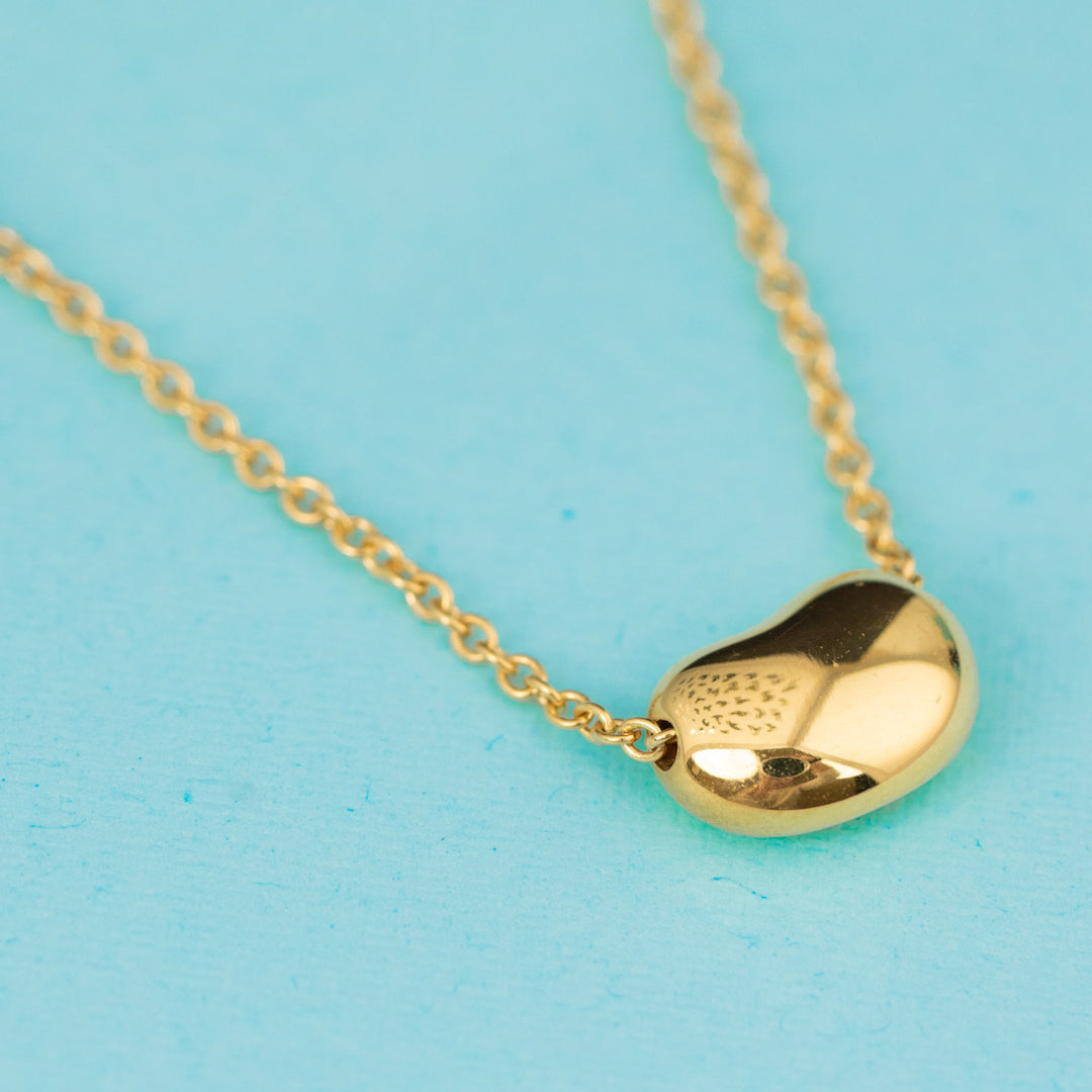 Tiffany 18k Gold Jewelry  Necklace Bean Small