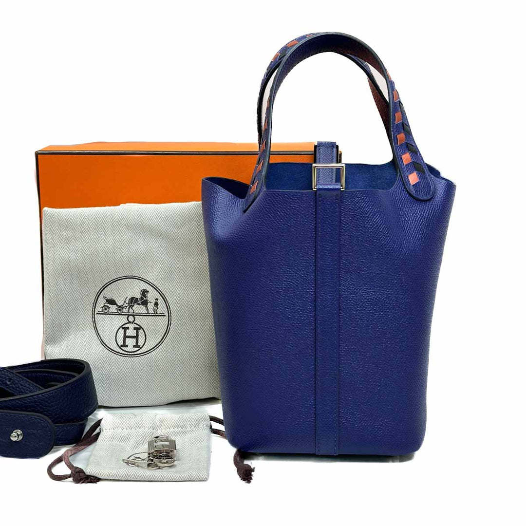 Hermes Picotin 18cm Bag Blue Epsom
