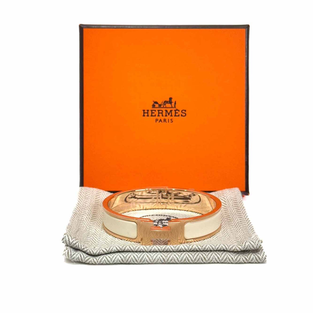 Hermes H Clic Bracelet PM Creme