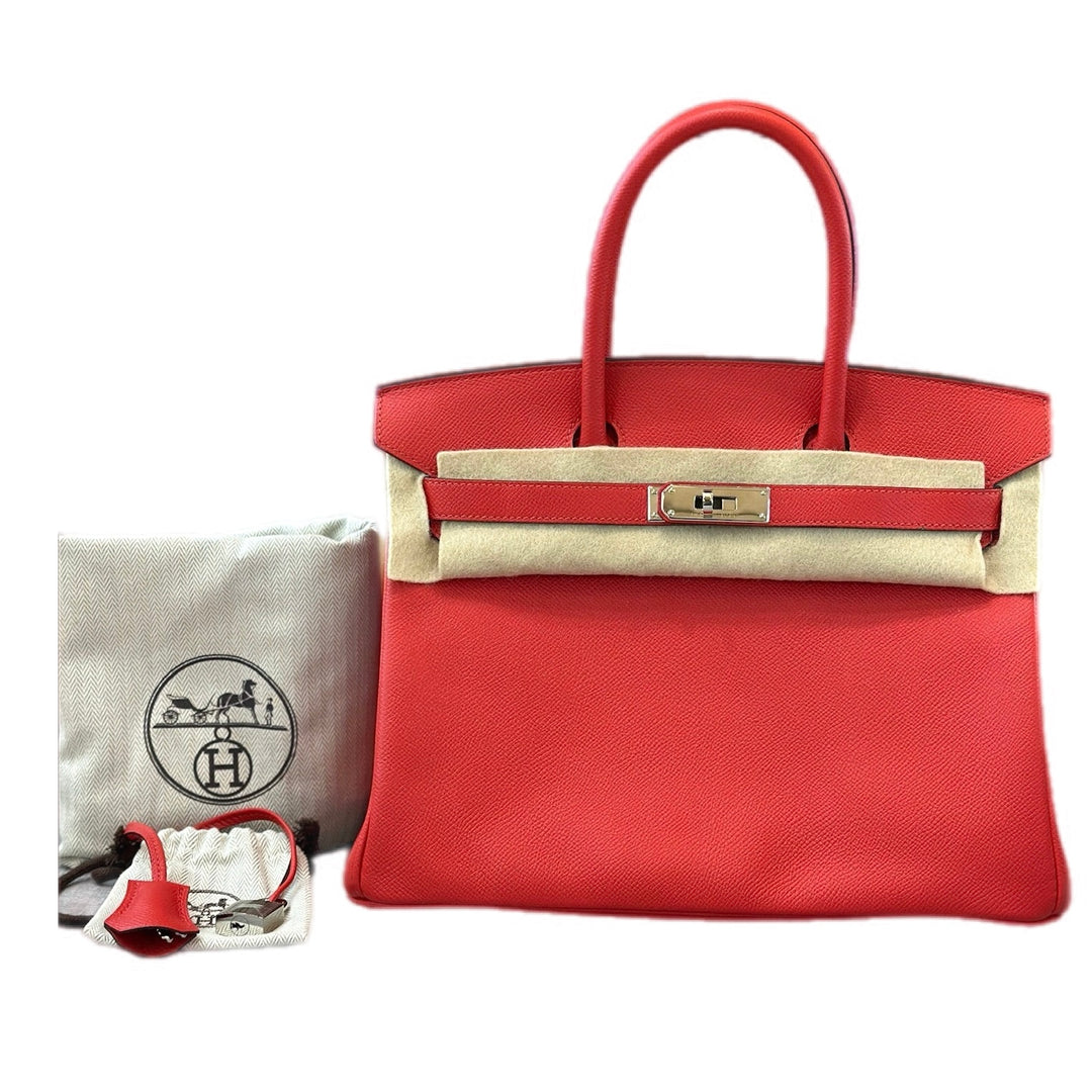 Hermes Red Birkin 30cm Bag Epsom