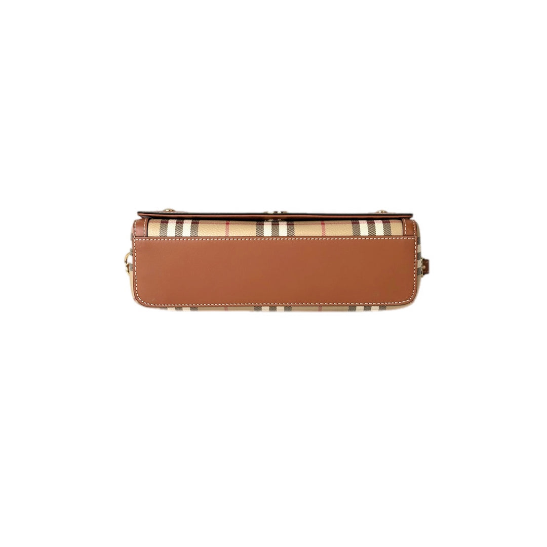 Burberry Note Check Crossbody Bag