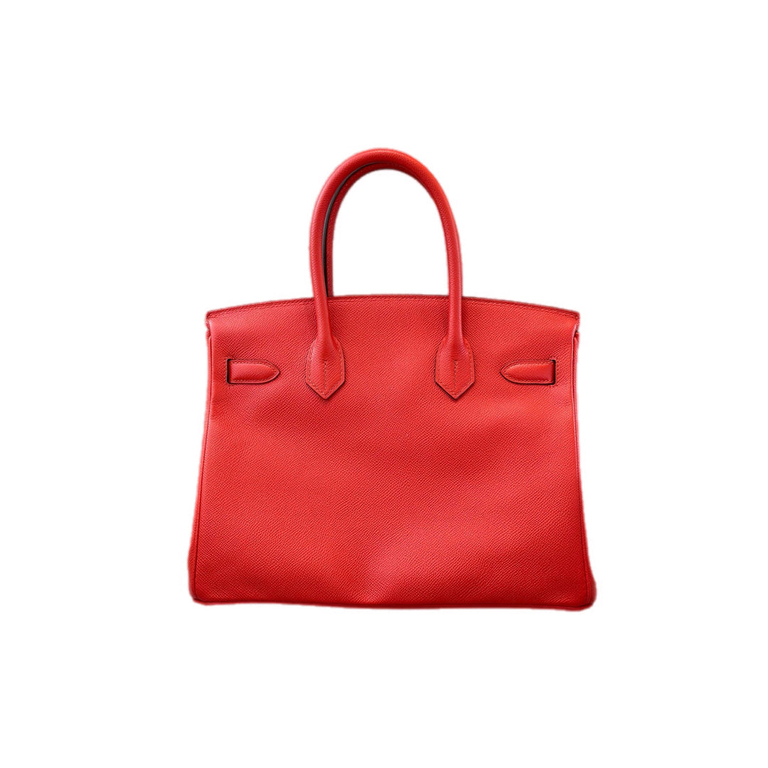 Hermes Red Birkin 30cm Bag Epsom