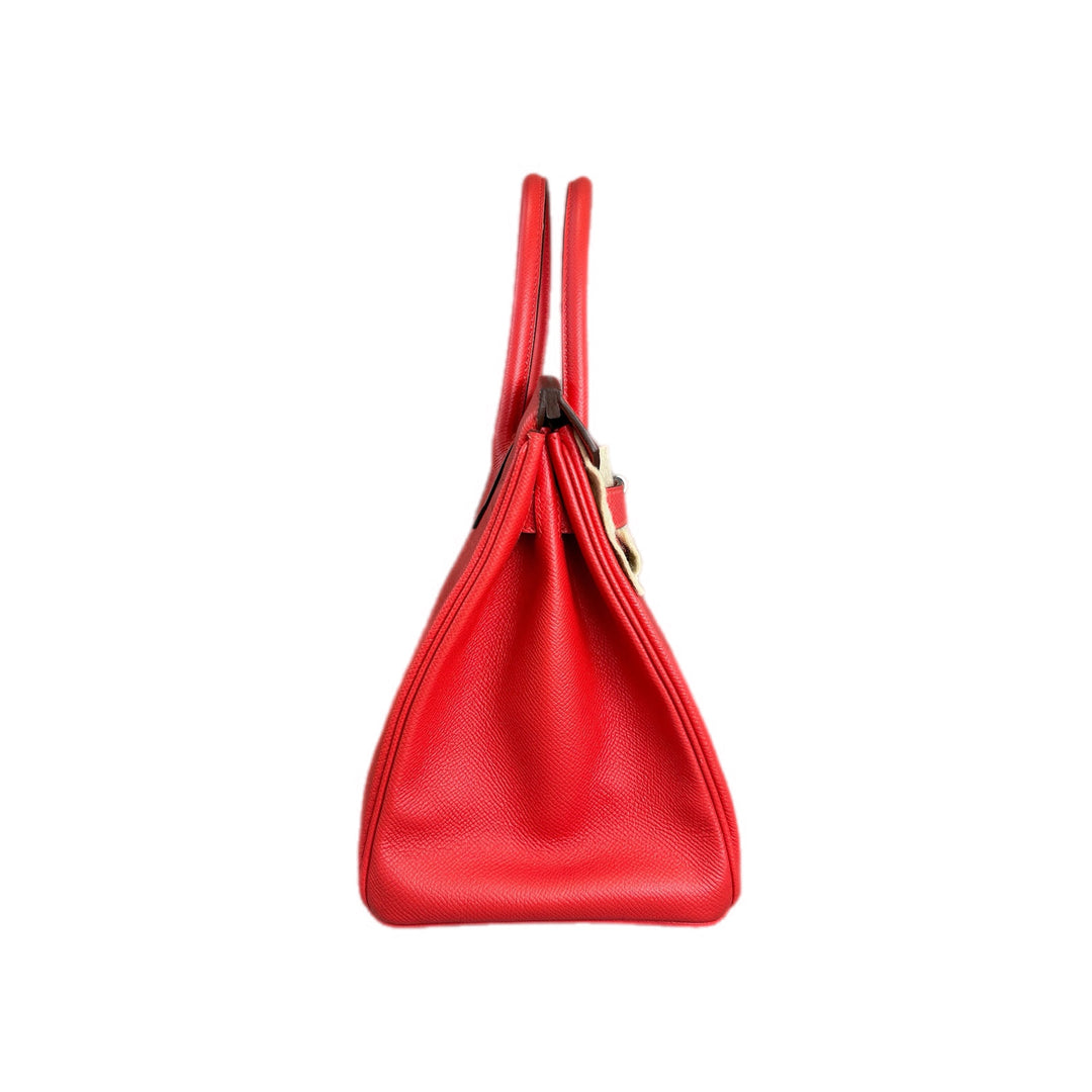 Hermes Red Birkin 30cm Bag Epsom