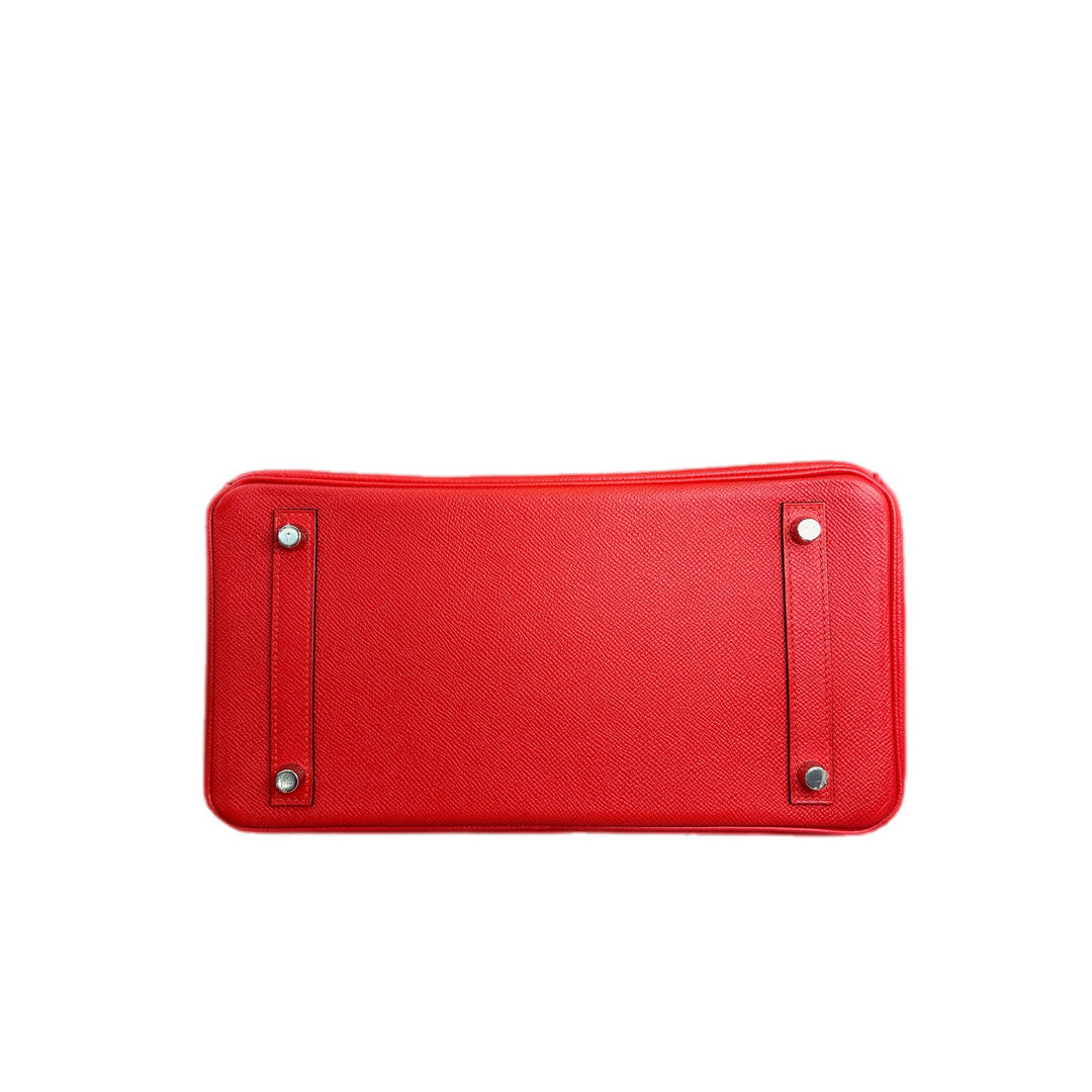 Hermes Red Birkin 30cm Bag Epsom