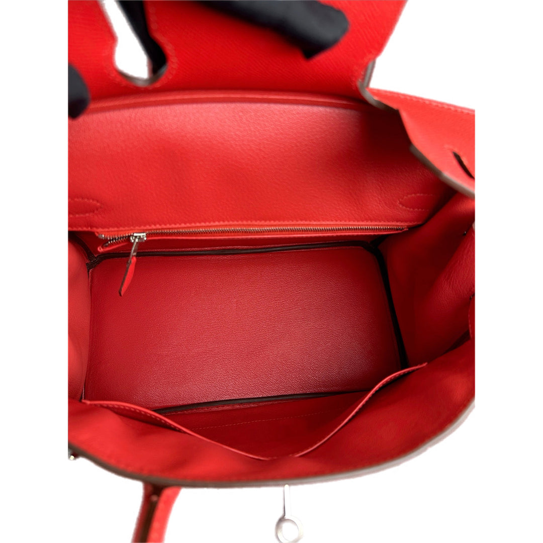 Hermes Red Birkin 30cm Bag Epsom