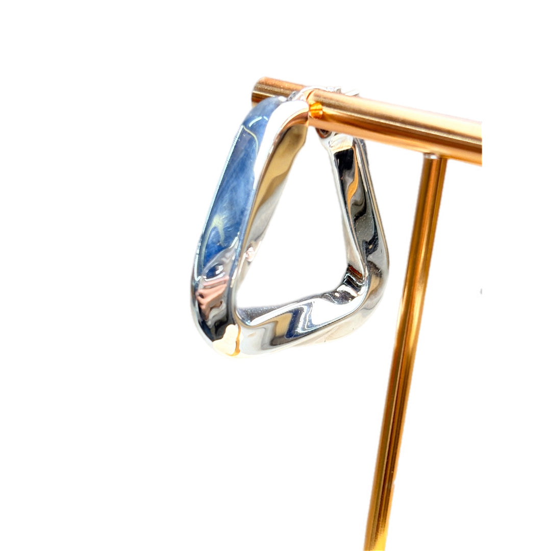 Bottega Veneta Triangle Silver Ag925 Hoop Earring