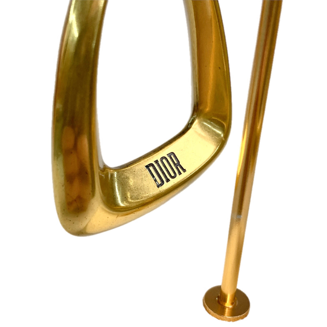 Dior Large Gold Sqaure Hook Fashion Earring