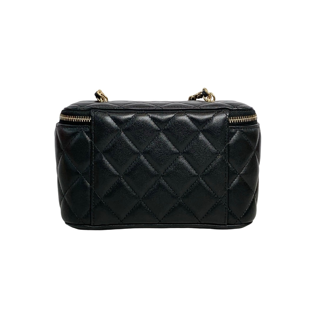 Chanel Vanity Box Black with Pearl Crush