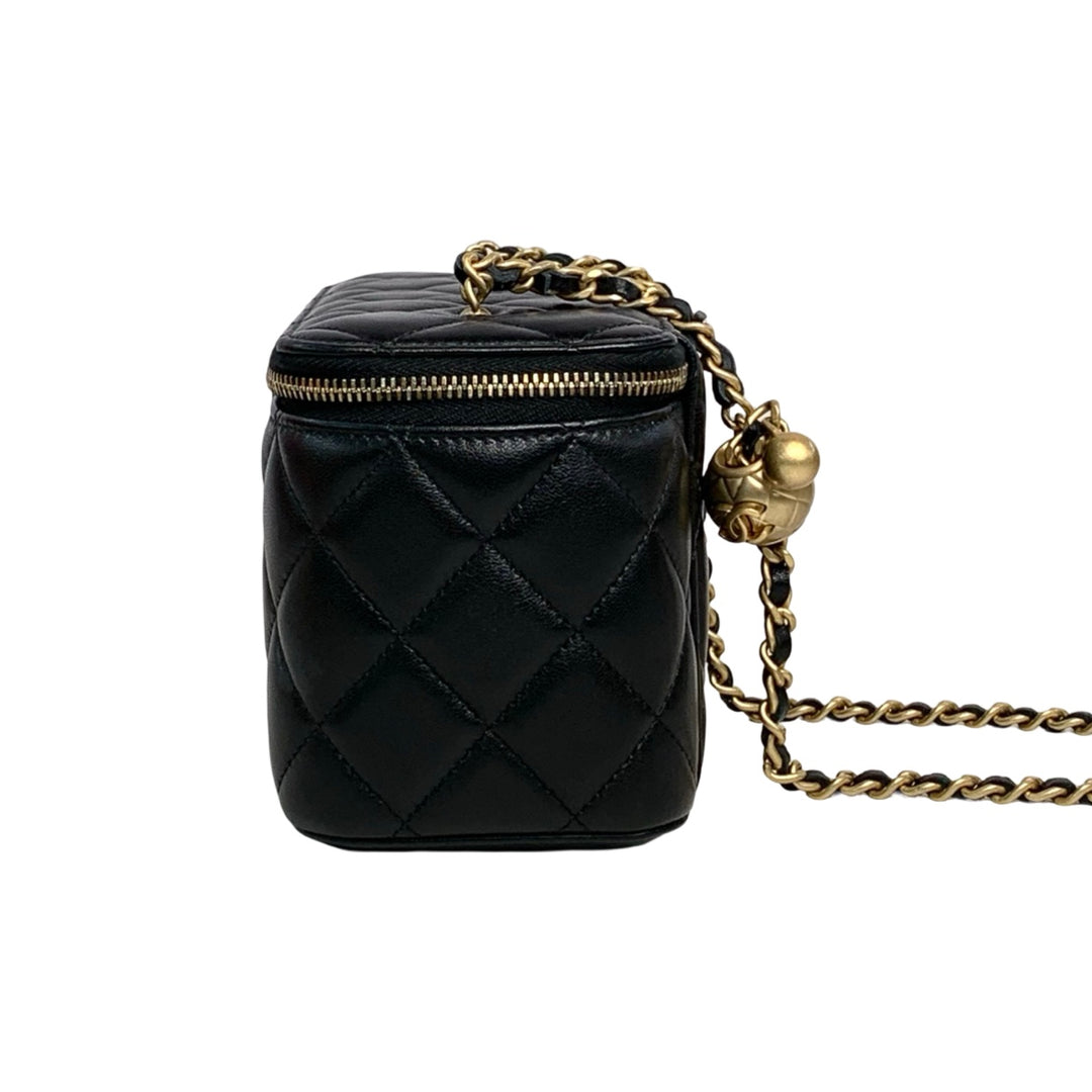 Chanel Vanity Box Black with Pearl Crush