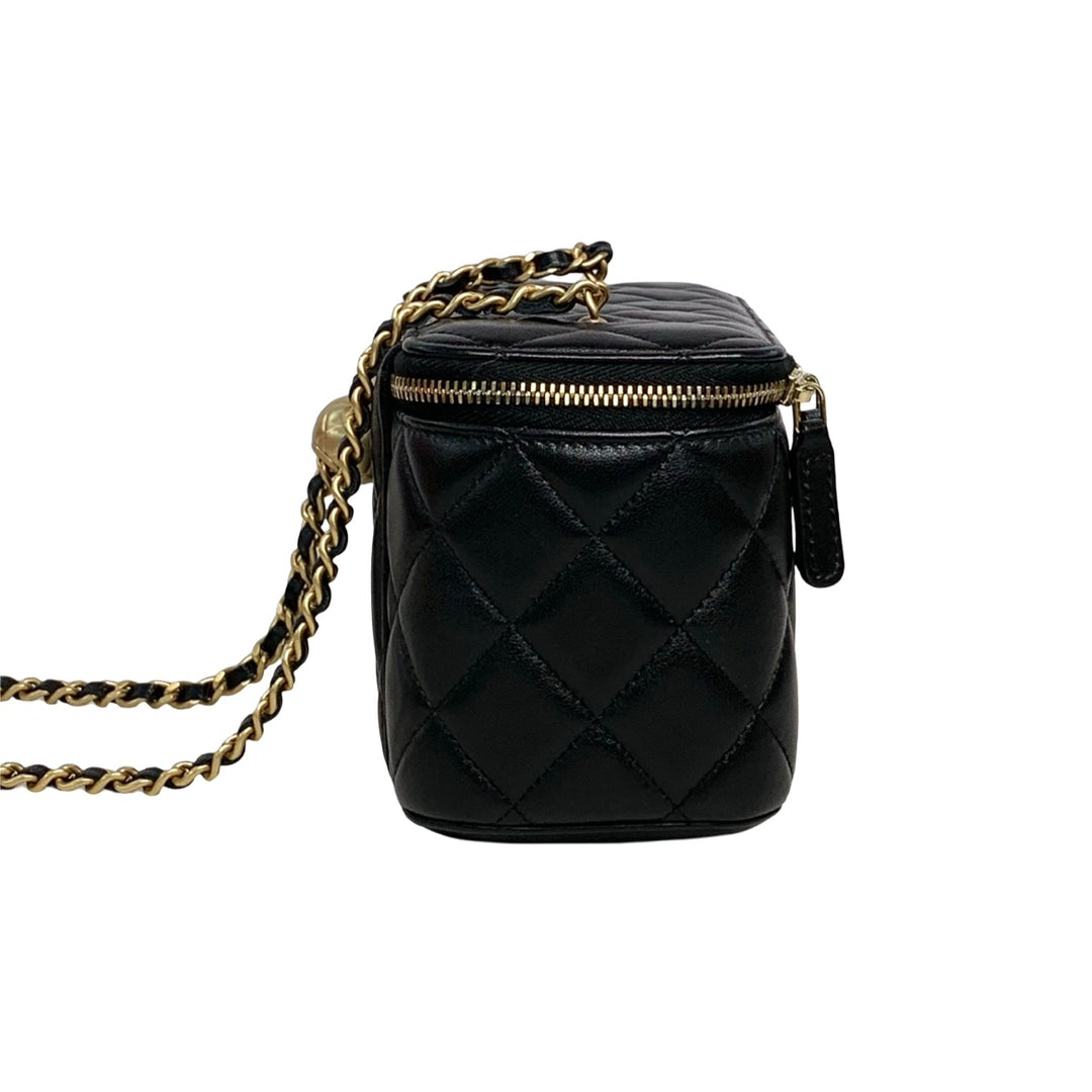 Chanel Vanity Box Black with Pearl Crush
