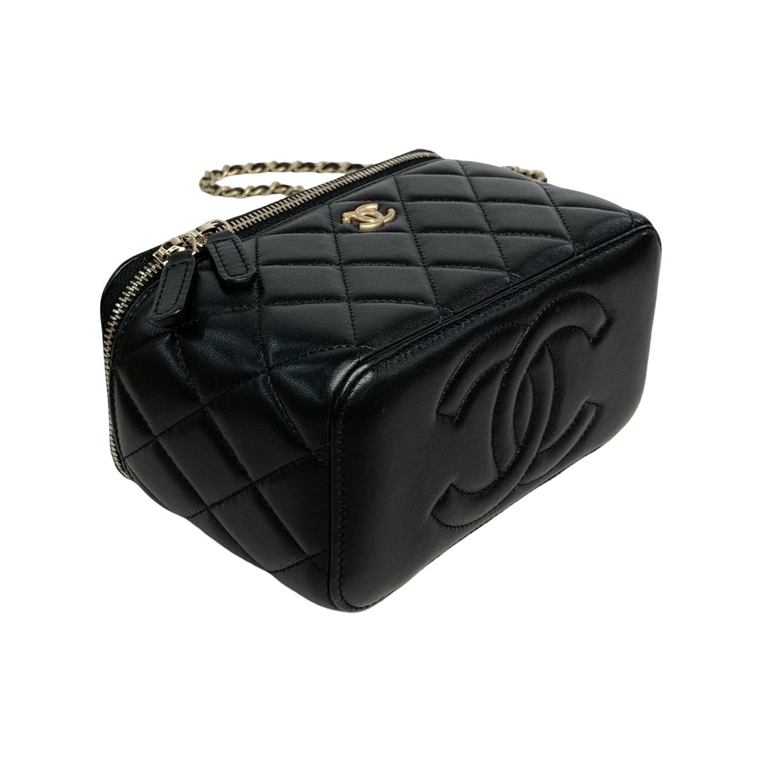Chanel Vanity Box Black with Pearl Crush