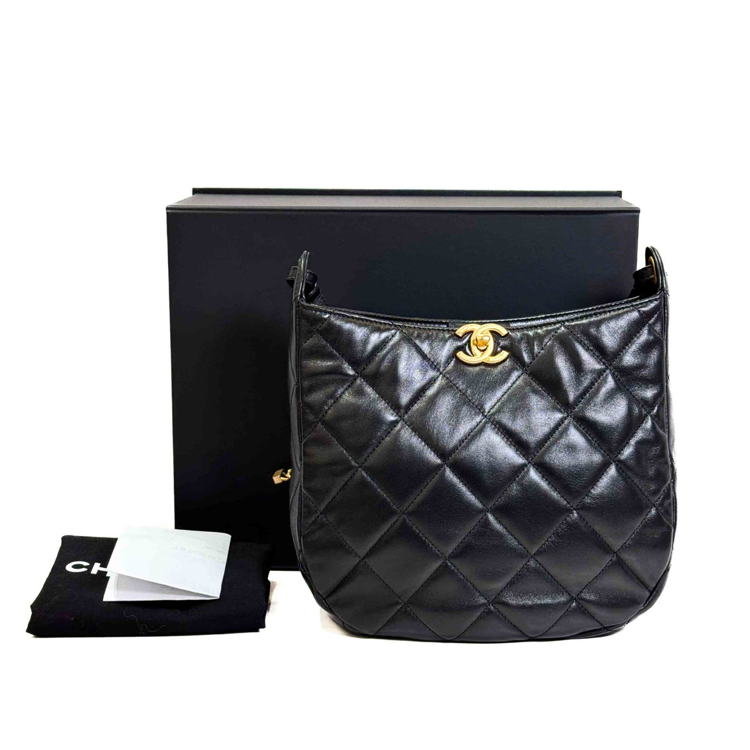 Chanel Black Hobo Bag