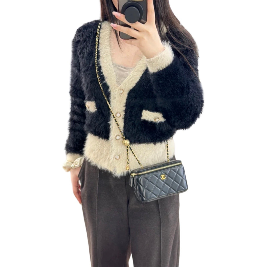Chanel Vanity Box Black with Pearl Crush
