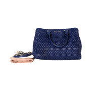 Miumiu Navy Crystal Tote Bag