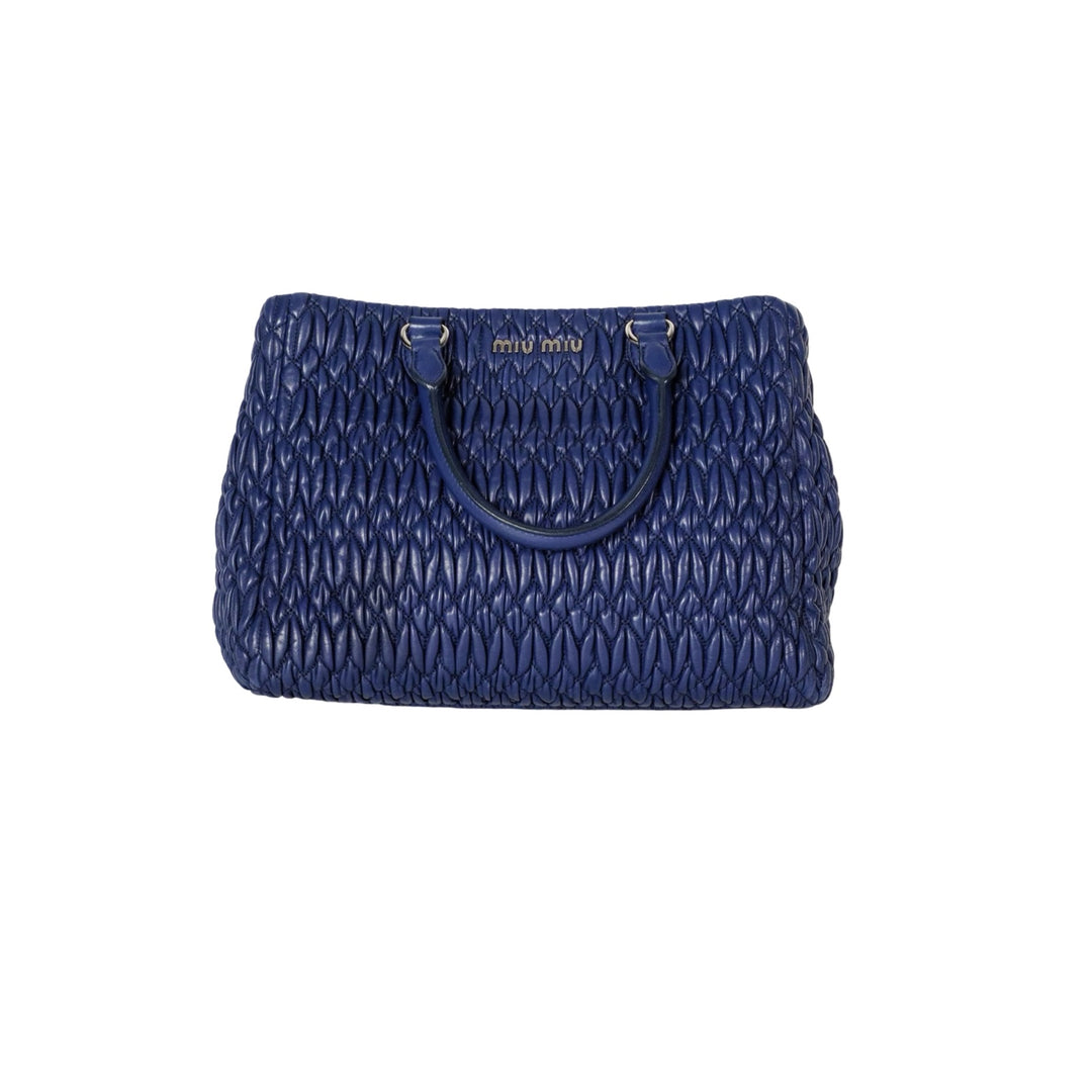Miumiu Navy Crystal Tote Bag