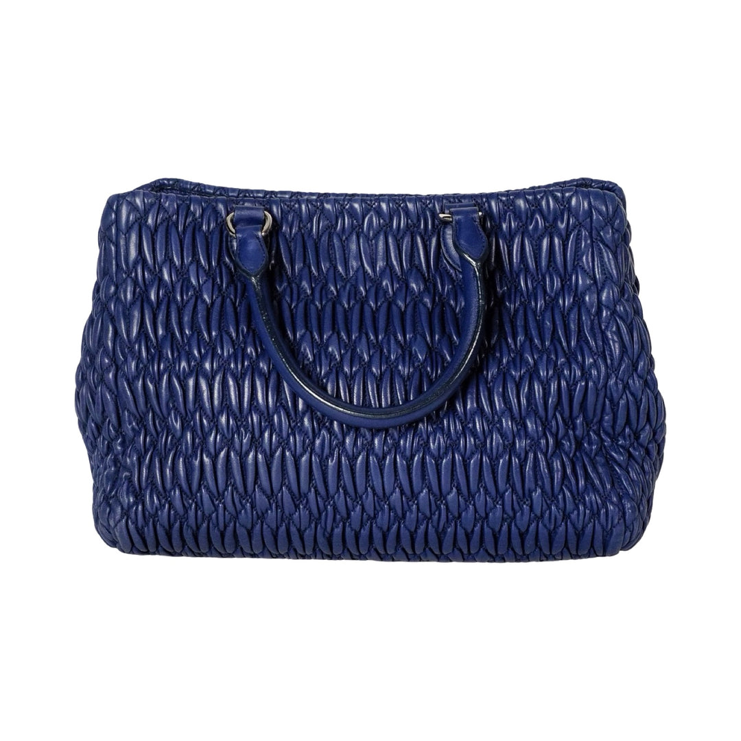 Miumiu Navy Crystal Tote Bag