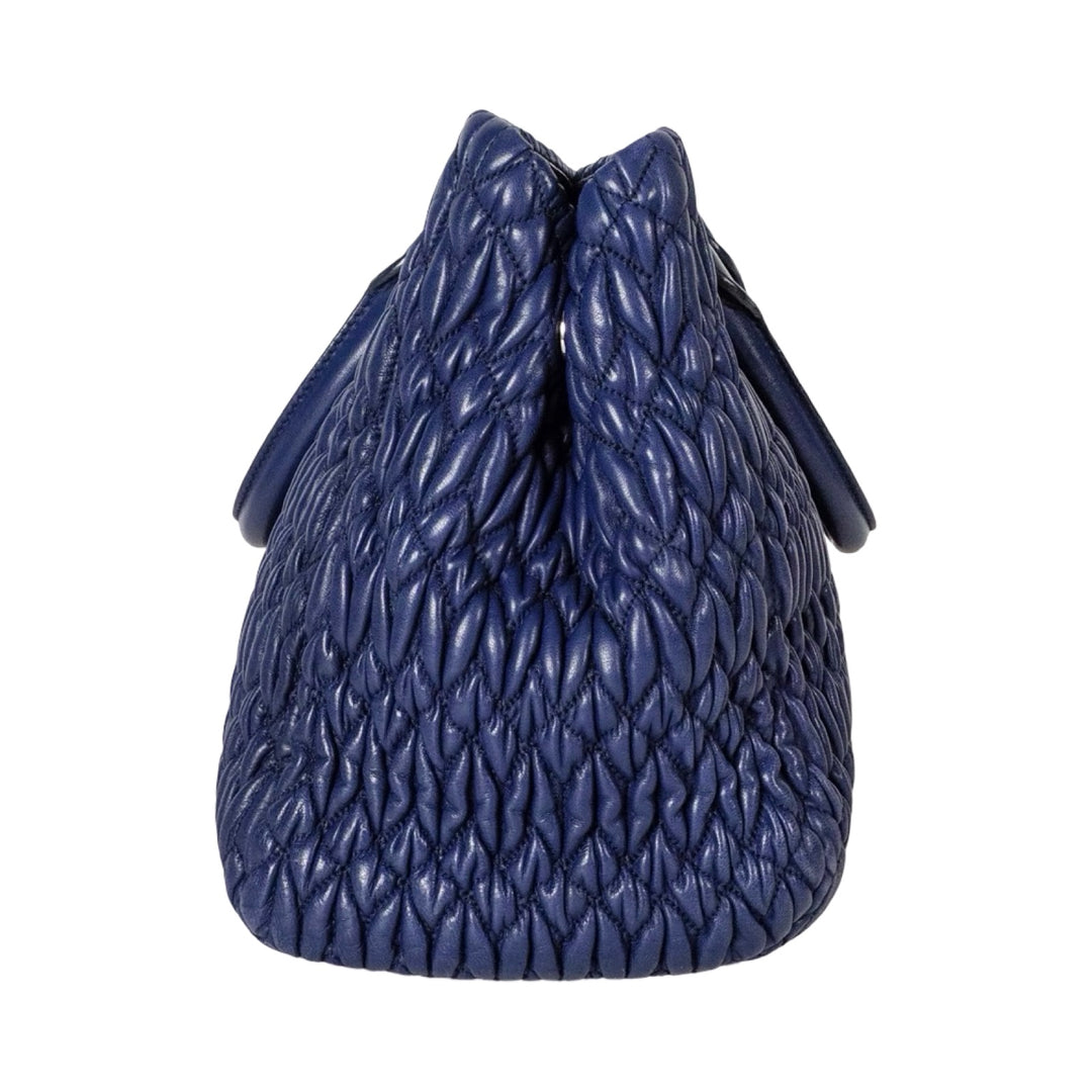 Miumiu Navy Crystal Tote Bag