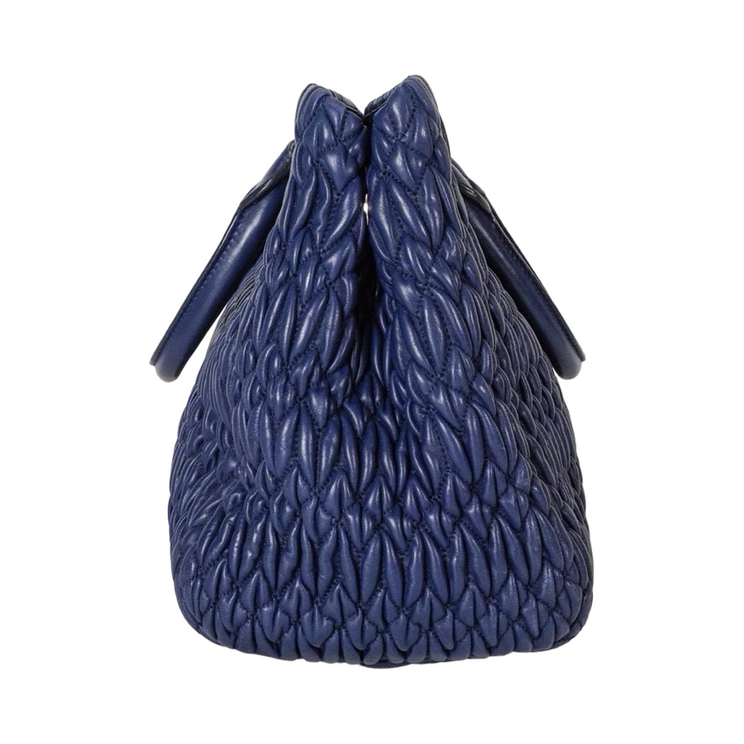 Miumiu Navy Crystal Tote Bag