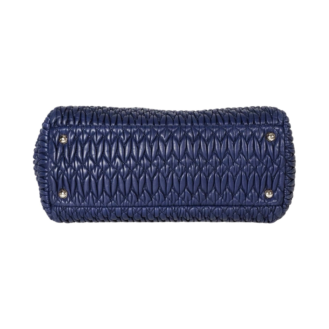 Miumiu Navy Crystal Tote Bag