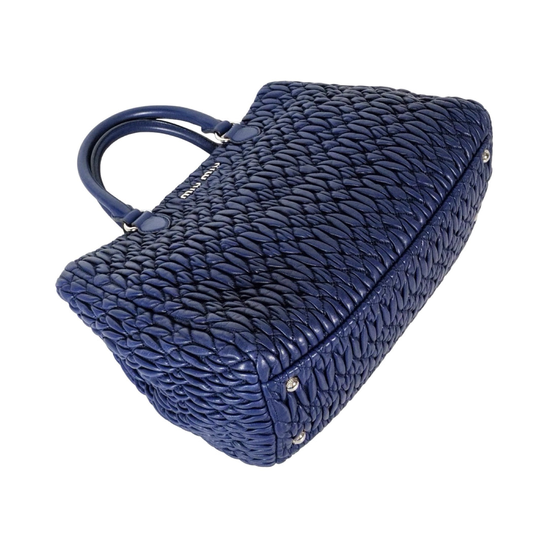 Miumiu Navy Crystal Tote Bag
