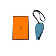 Hermes Pegase Wing Bag Charm Blue/Black