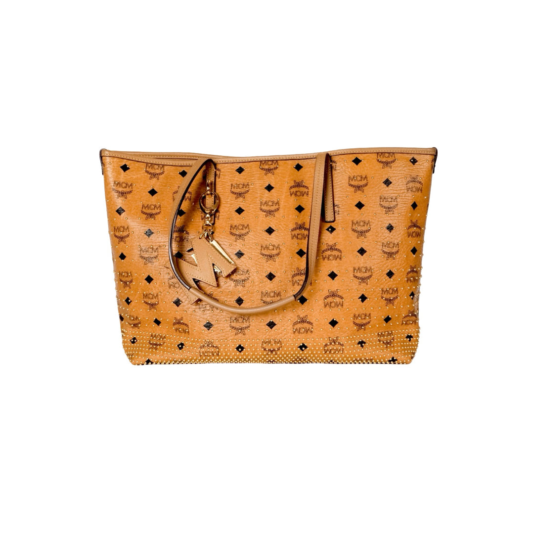 MCM Gold Studded Tote Bag