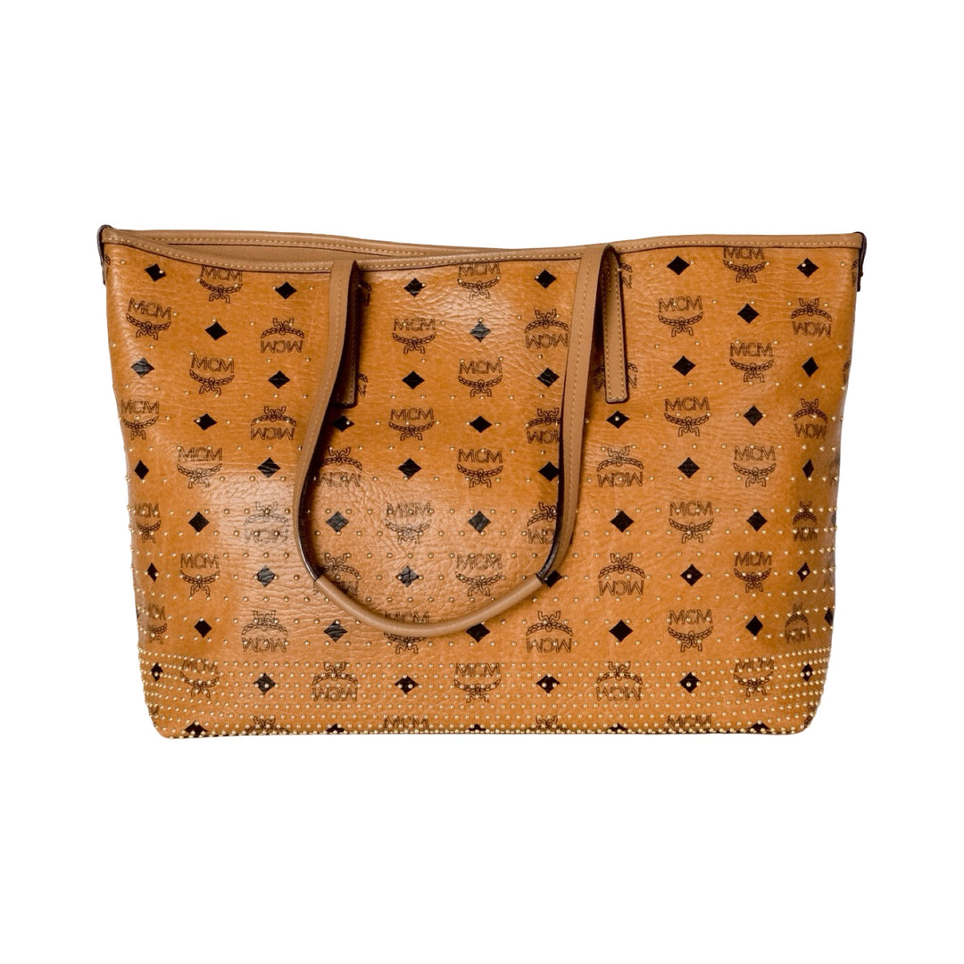 MCM Gold Studded Tote Bag