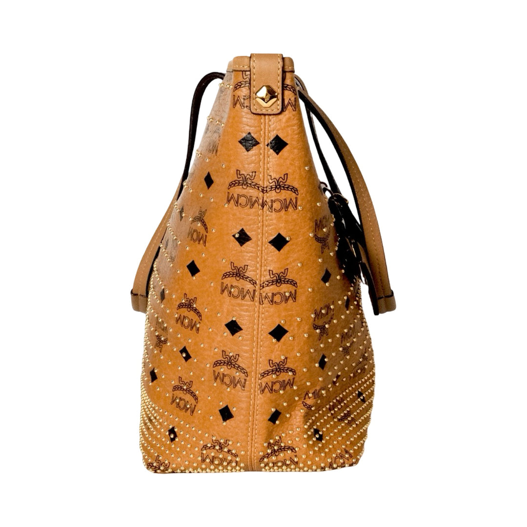MCM Gold Studded Tote Bag