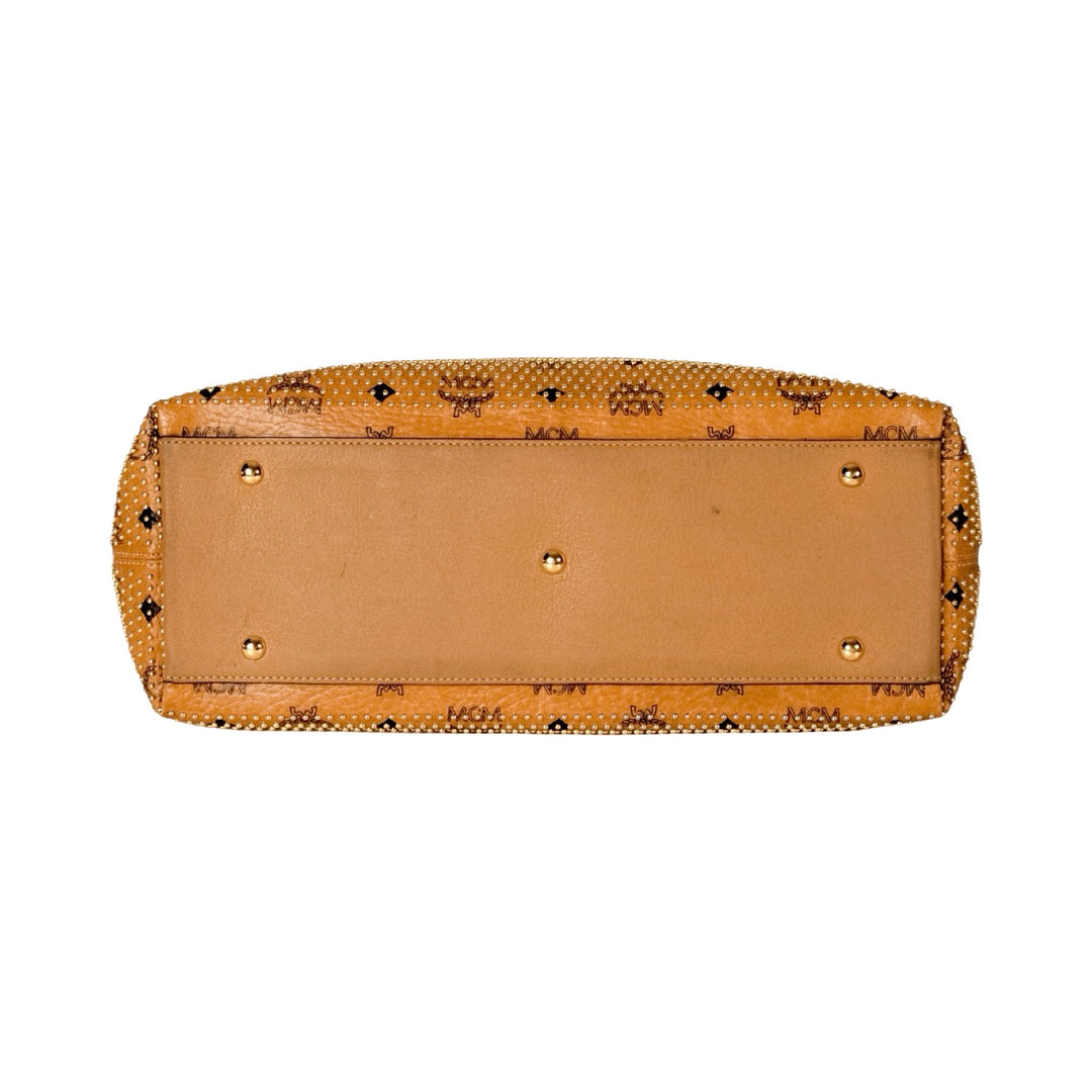 MCM Gold Studded Tote Bag