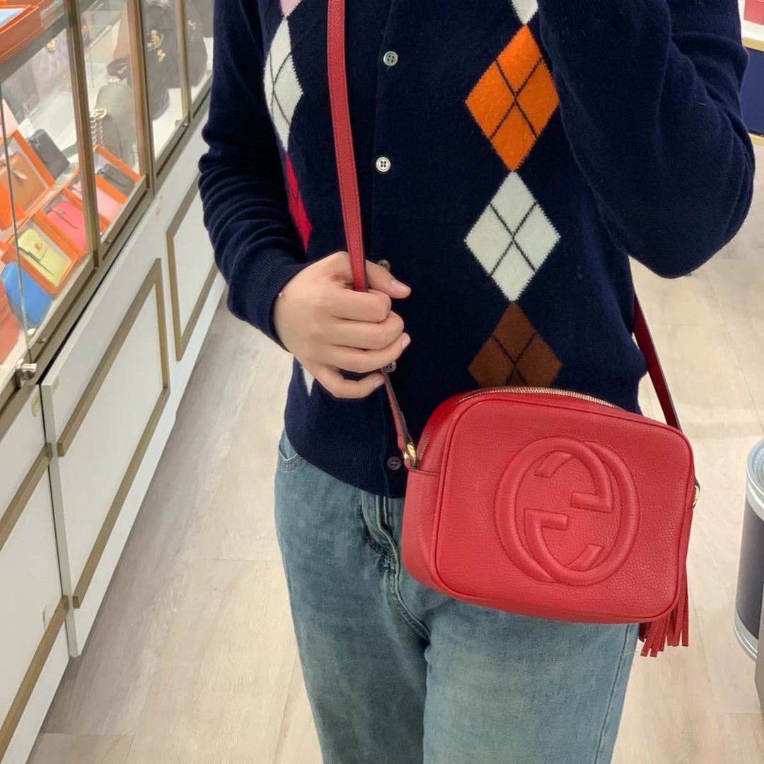 Gucci Camera Bag Red Calfskin