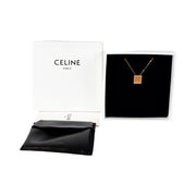 Celine Alphabet Necklace M In Brass With Gold Finish