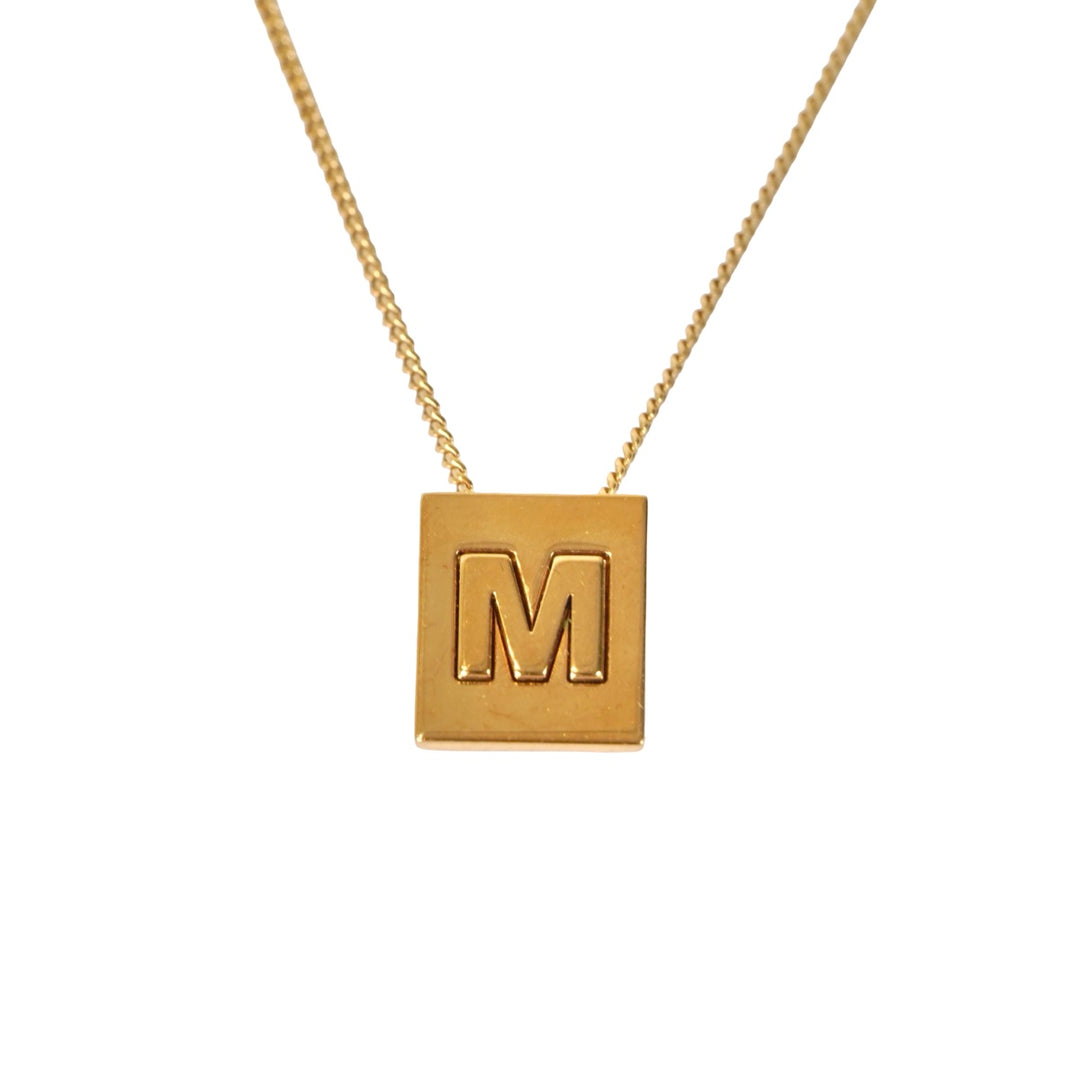 Celine Alphabet Necklace M In Brass With Gold Finish